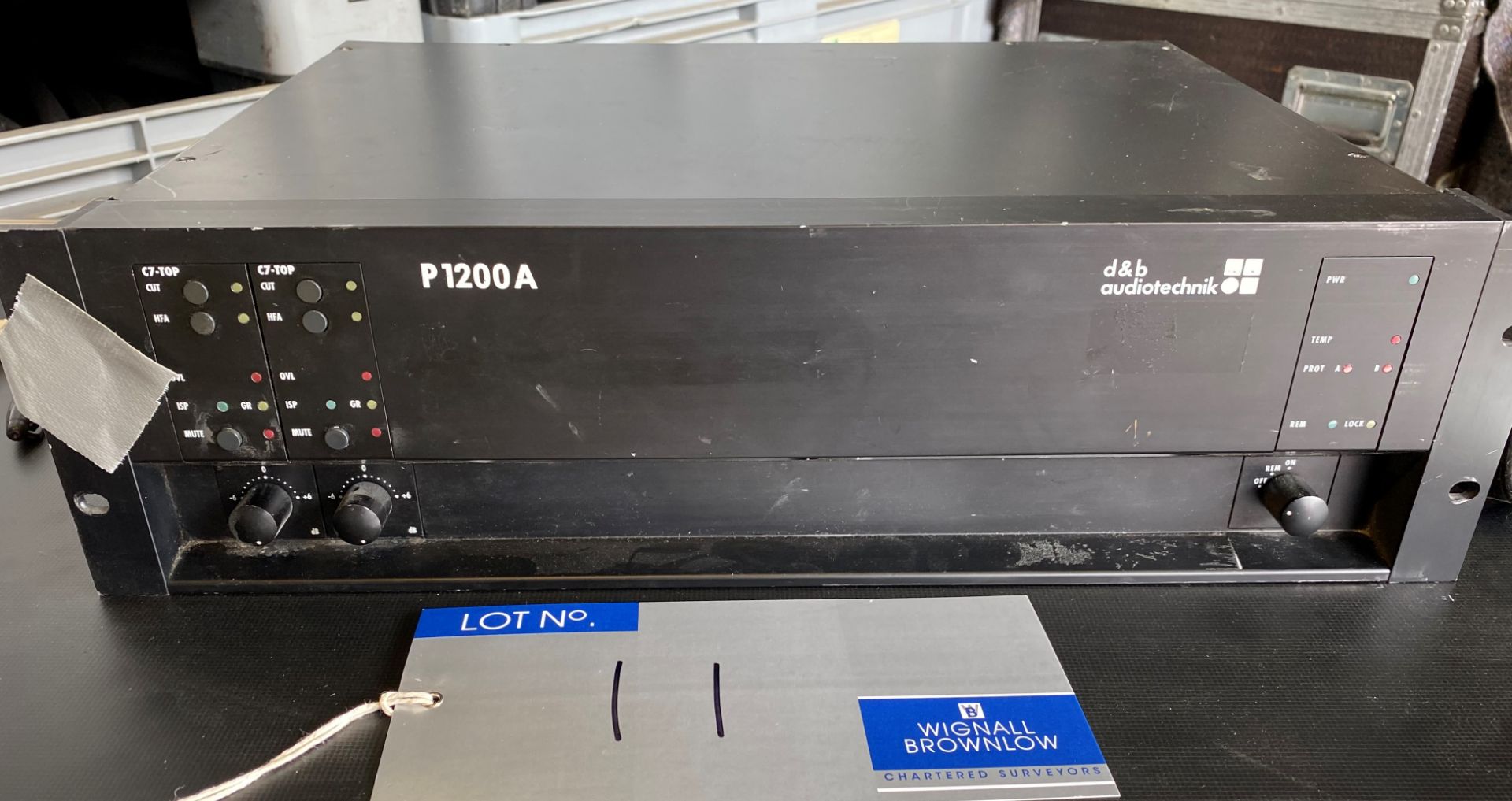 A d+b audiotechnik P1200A 2 channel Amplifier (located at 17 Deer Park Road, London, SW19 3QG).