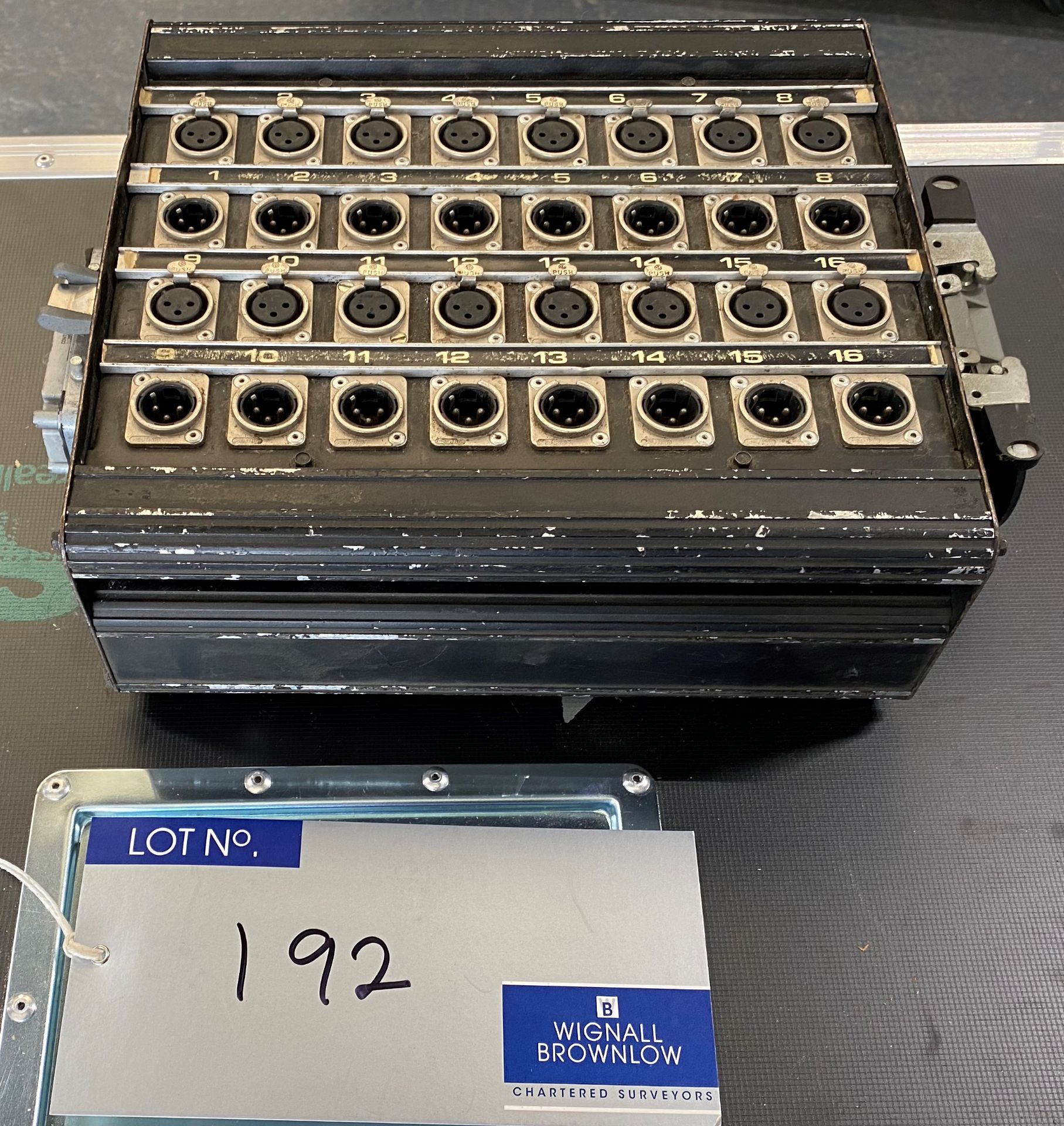 A Harting 16 Channel Stage Box (located at 17 Deer Park Road, London, SW19 3QG).