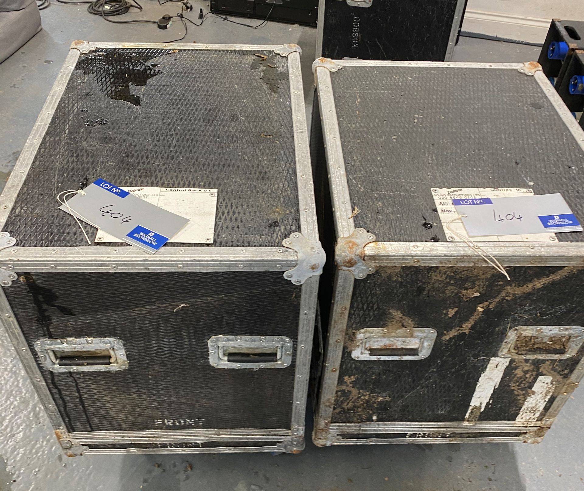 2 Mobile Flight Cases, 670mm x 760mm x 560mm (need repairs)(located at 17 Deer Park Road, London,