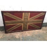 Union Jack Leather framed Picture