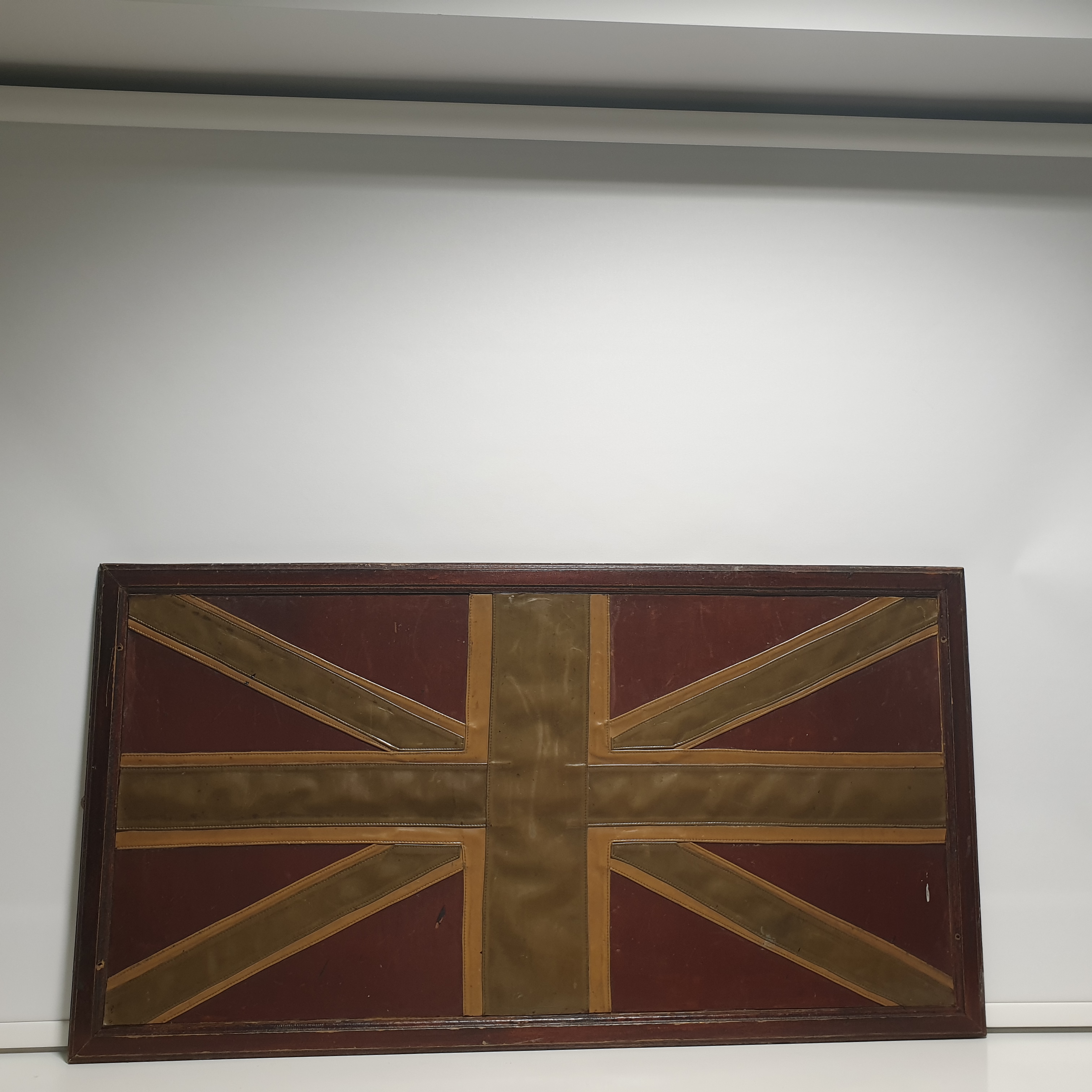 Union Jack Leather framed Picture - Image 2 of 4