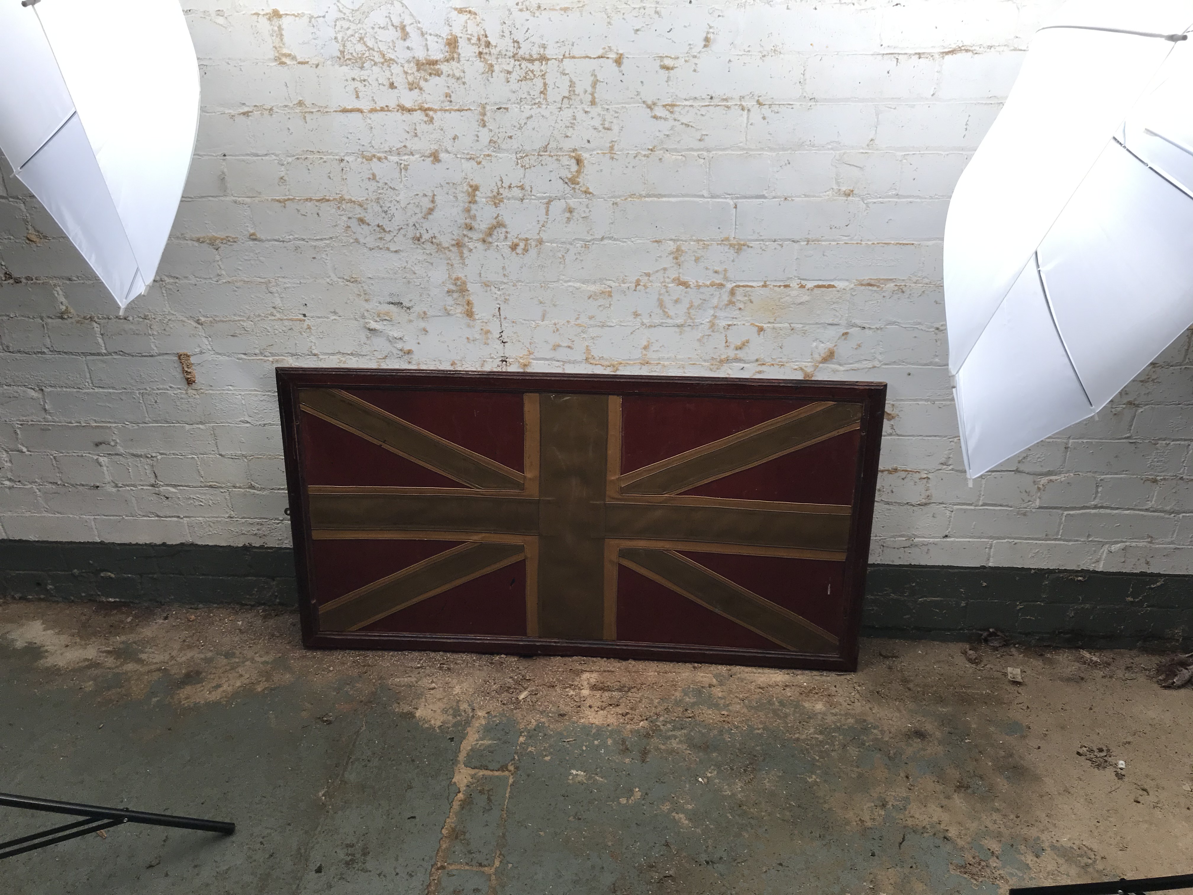 Union Jack Leather framed Picture - Image 3 of 4