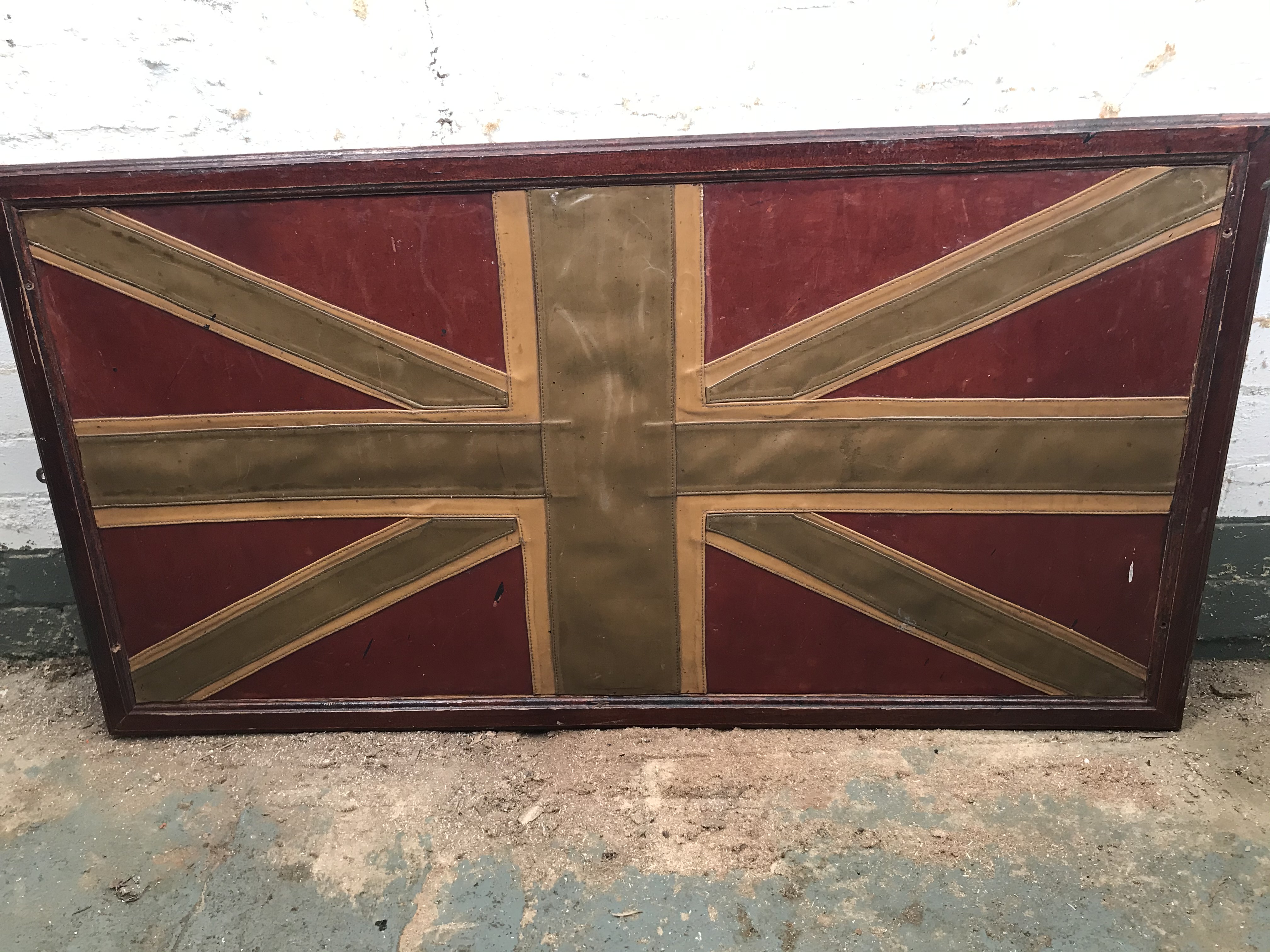 Union Jack Leather framed Picture - Image 4 of 4