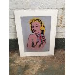 Stylised Marilyn Monroe bust with Union Jack Mobile cover 2/25, digital print