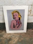 Stylised Marilyn Monroe bust with Union Jack Mobile cover 2/25, digital print