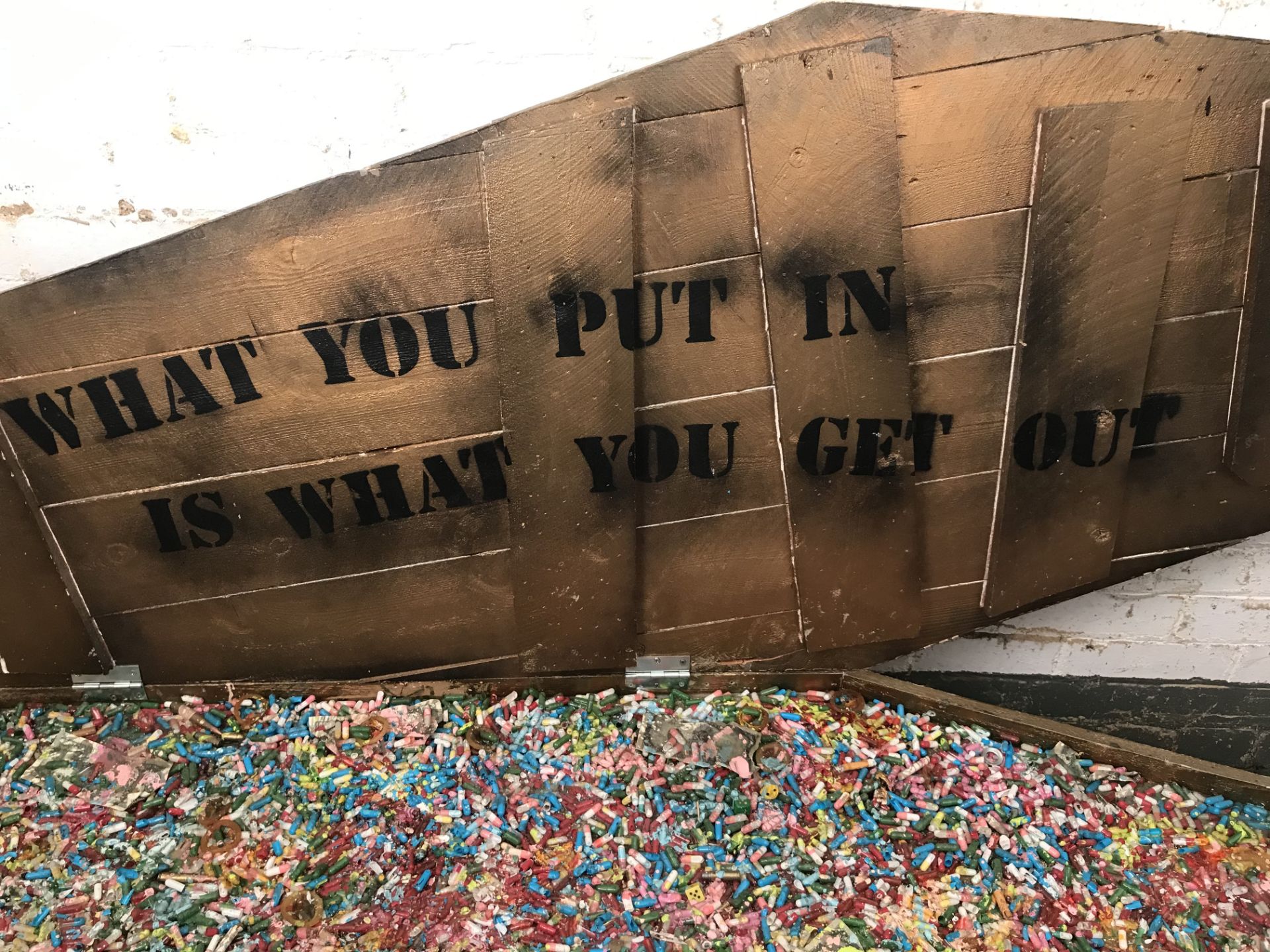 Maximilian Wiedemann "You get out what you put in" full-size Coffin Sculpture - Image 2 of 9