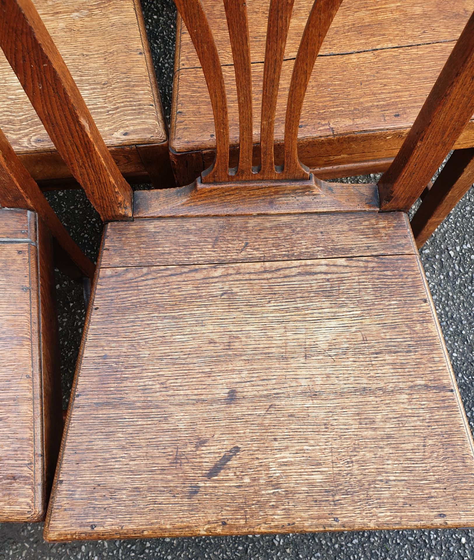 Antique Set of 4 Hardwood Edwardian Chairs - Image 3 of 4