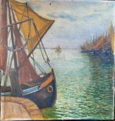 Collectable Art Oil on Canvass Painting Coastal Scene Signed