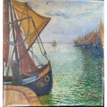 Collectable Art Oil on Canvass Painting Coastal Scene Signed