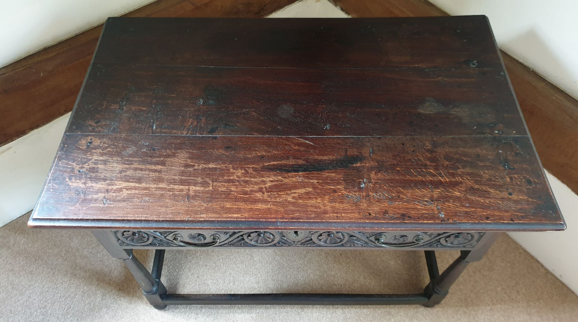 Antique Furniture Welsh Table c1700's Pinned Joints - Image 2 of 5