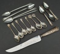 Vintage Parcel of Sterling Silver T Spoons & EPNS Items