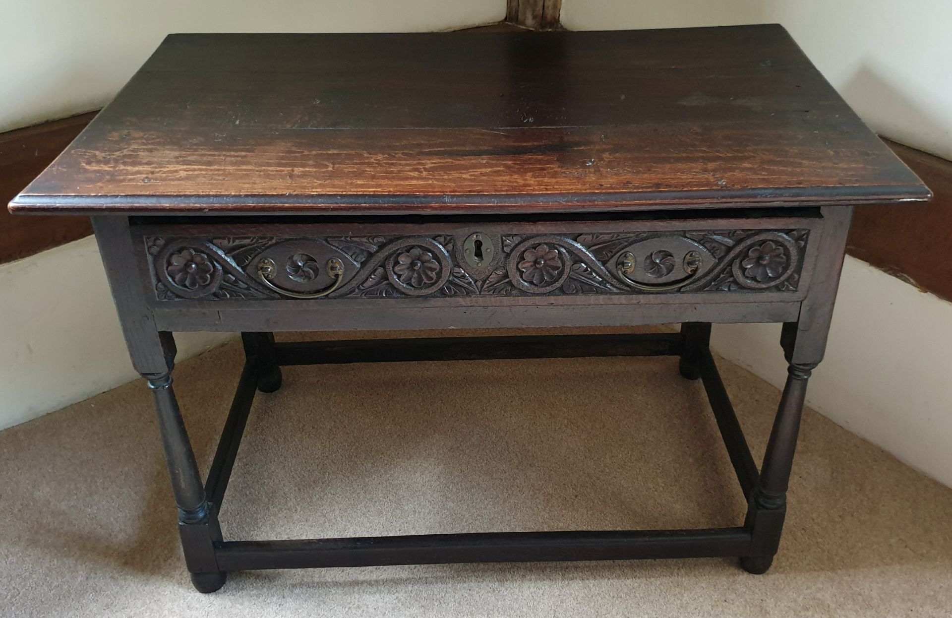 Antique Furniture Welsh Table c1700's Pinned Joints