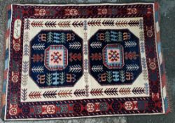 Antique Afghan Kazak Style Rug