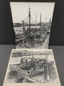 Vintage Collection of 2 Professional Photographs Harbour Scenes