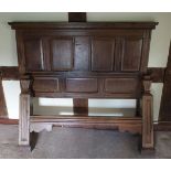 Antique Furniture Edwardian Hardwood Bed Headboard and Footboard