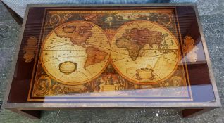 Vintage Retro Map Coffee Table c1970's