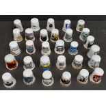 Vintage Collectable Parcel of 30 Assorted Thimbles Various Themes and Locations