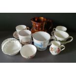 Vintage Retro Parcel of Assorted China Includes Royal Airforce Cups & Wedgwood Pottery NO RESERVE