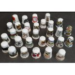 Vintage Collectable Parcel of 30 Assorted Thimbles Various Themes and Locations