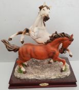 Vintage Retro La Anina Collection Double Horse Figure