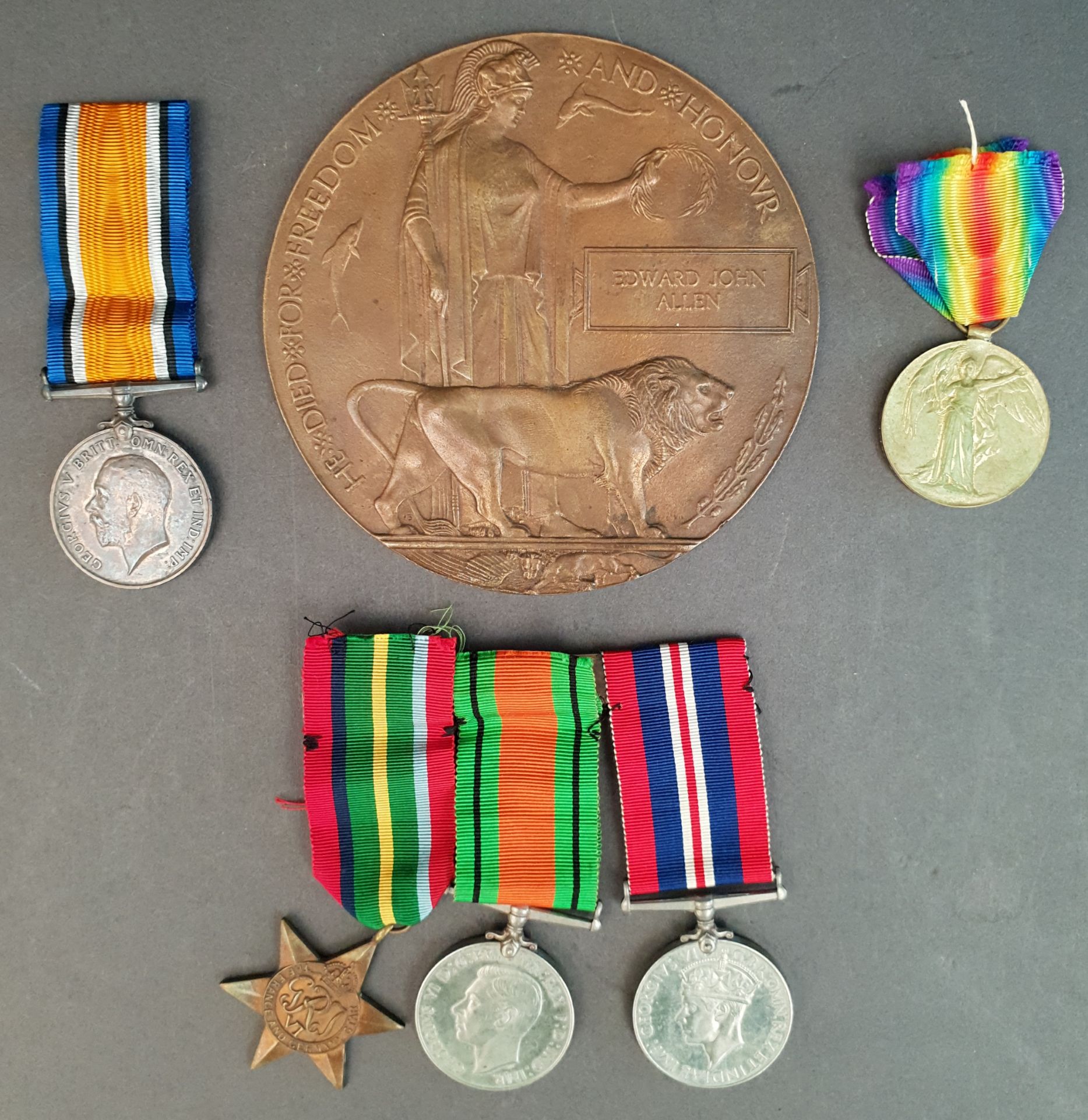 WWI & WWI Military Medals & Death Penny