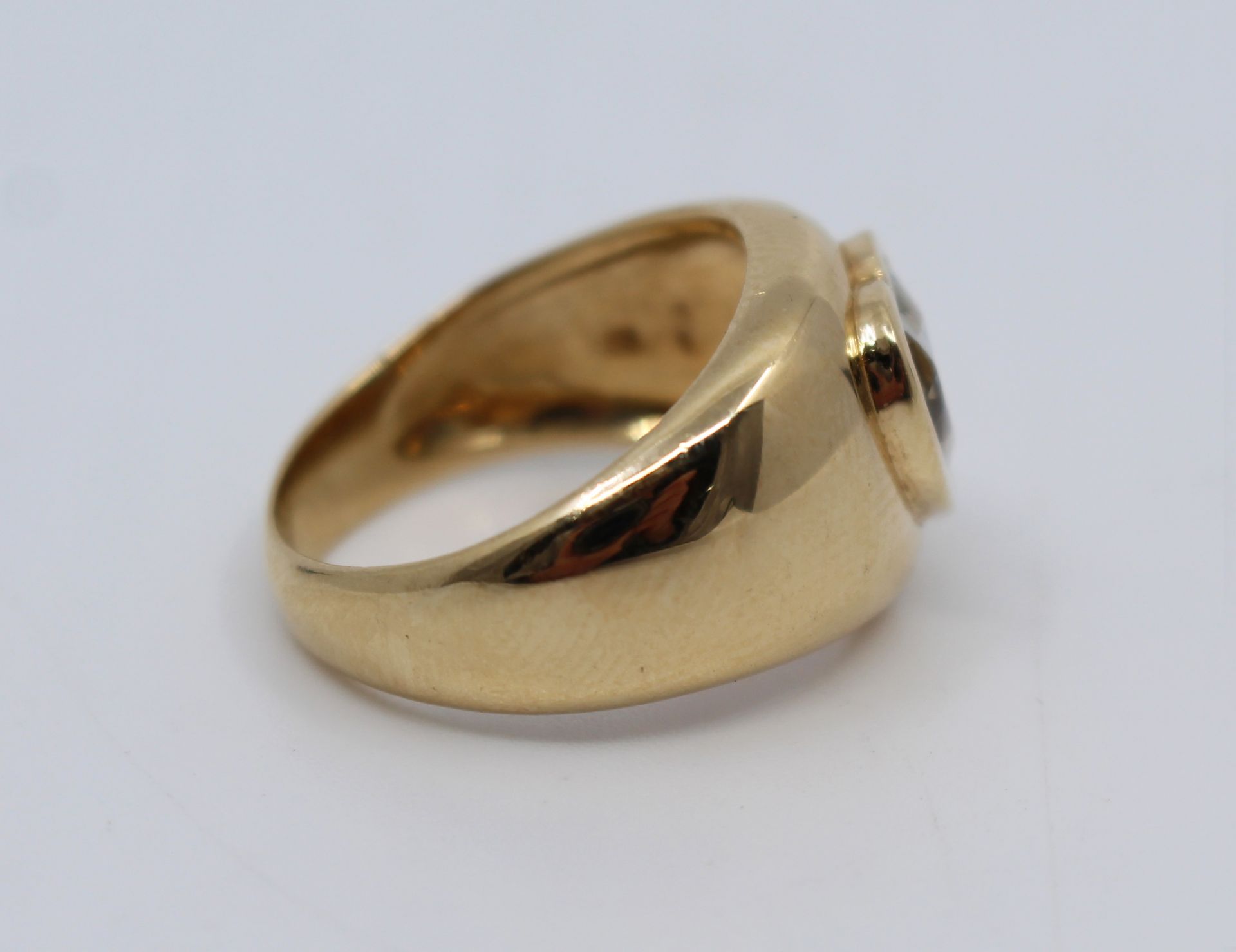 Heart Shaped Aquamarine 14ct Gold Ring - Image 4 of 5