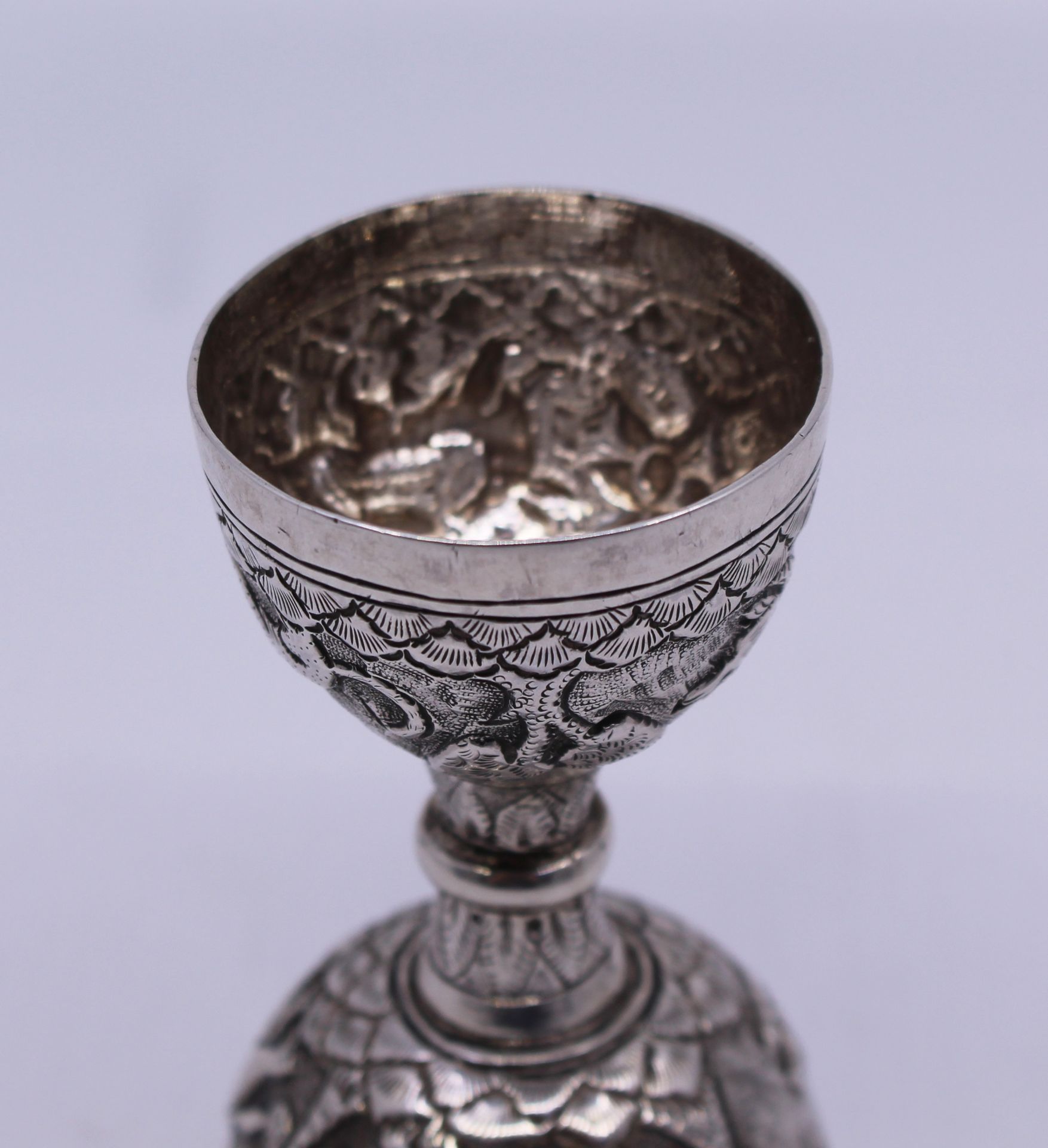 Late 19th c. Indian Silver Double Ended Measuring Cup - Image 5 of 6