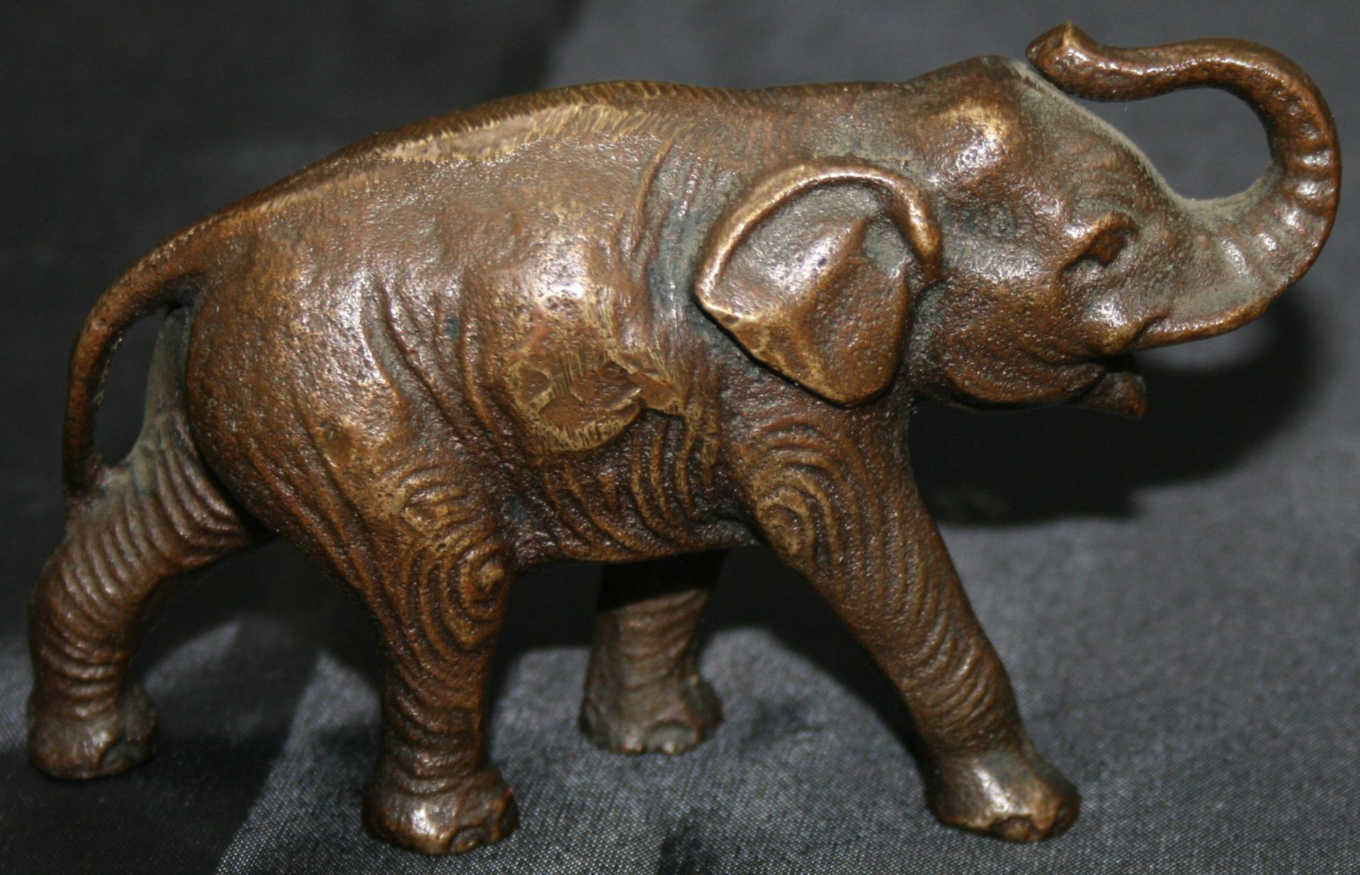 Fine Small Bronze Elephant - Image 2 of 4