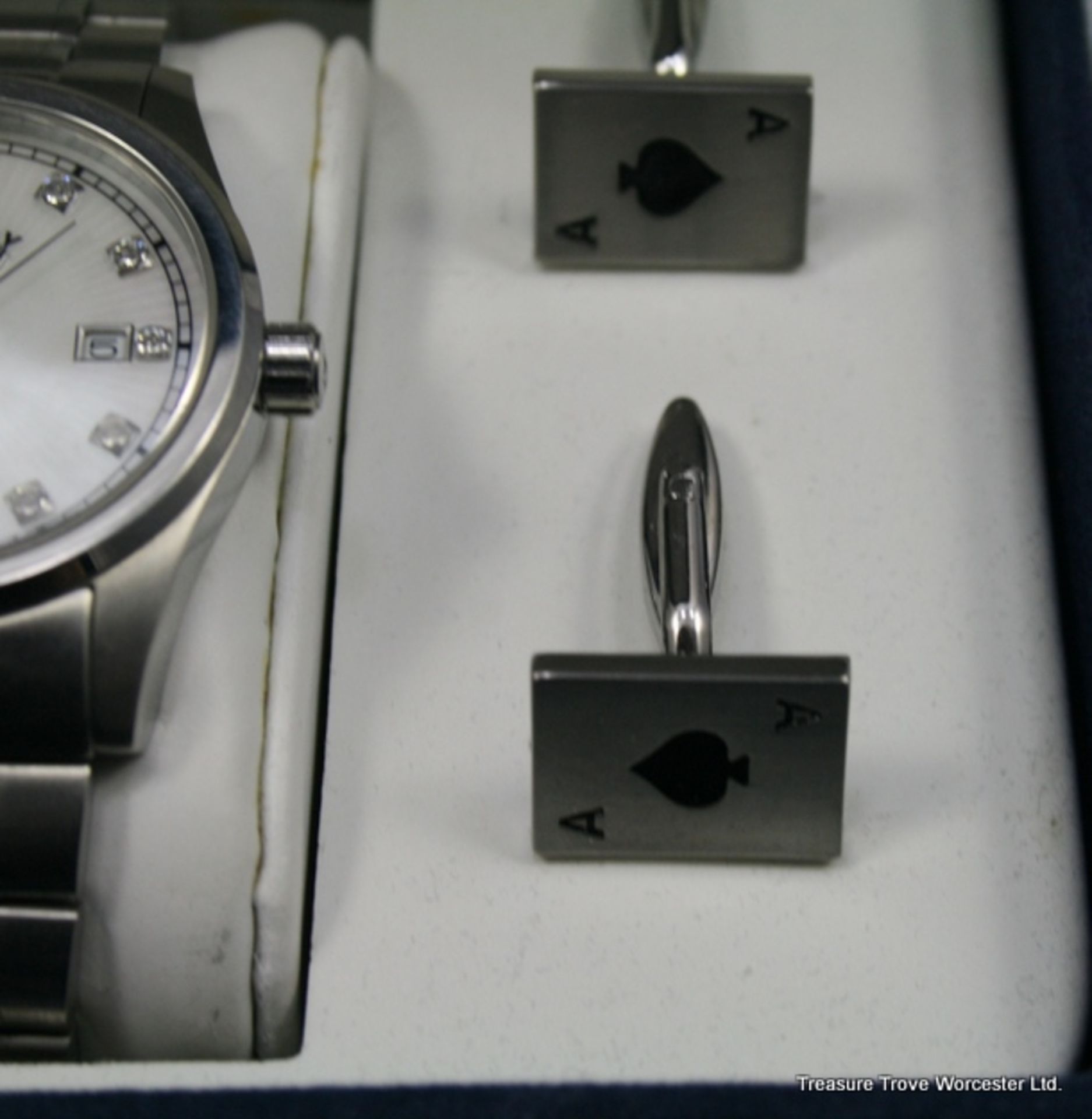 Rotary Stainless Steel Wristwatch & Cufflinks - Image 4 of 5