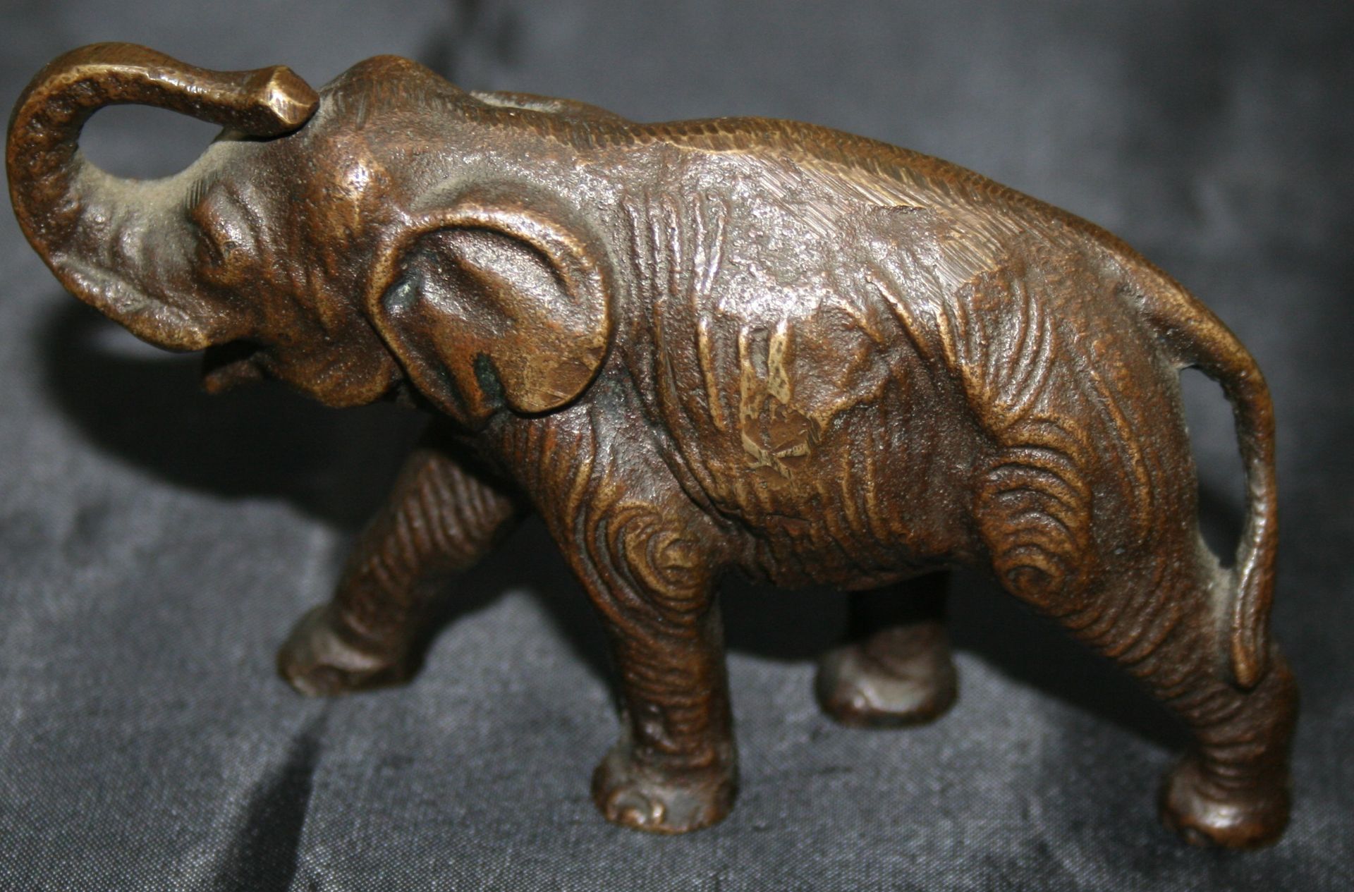 Fine Small Bronze Elephant - Image 4 of 4