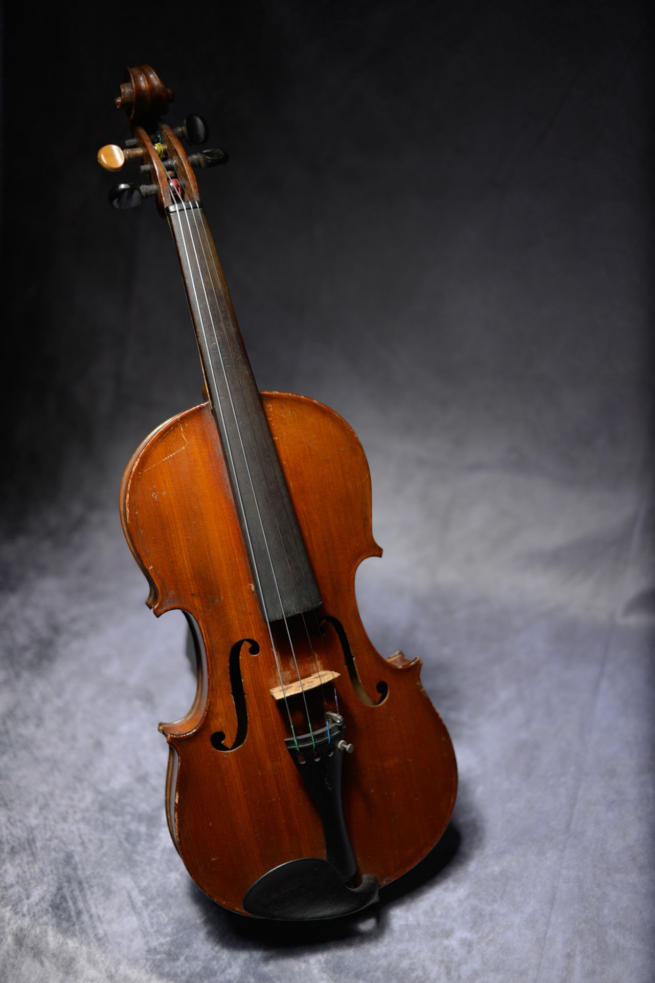 Old Violin One Piece Back Including Bow And Case. - Image 2 of 11