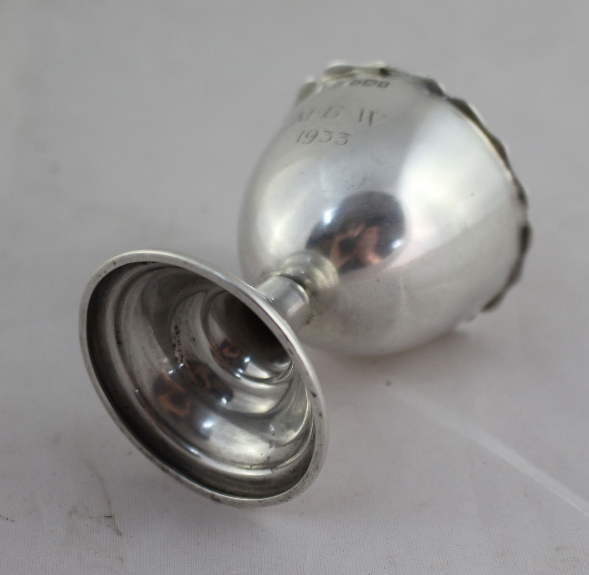 Miniature Silver Footed Cup Sheffield 1933 - Image 4 of 6