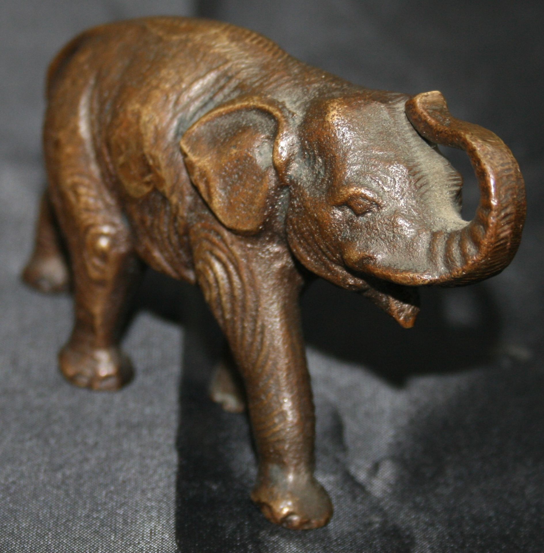 Fine Small Bronze Elephant