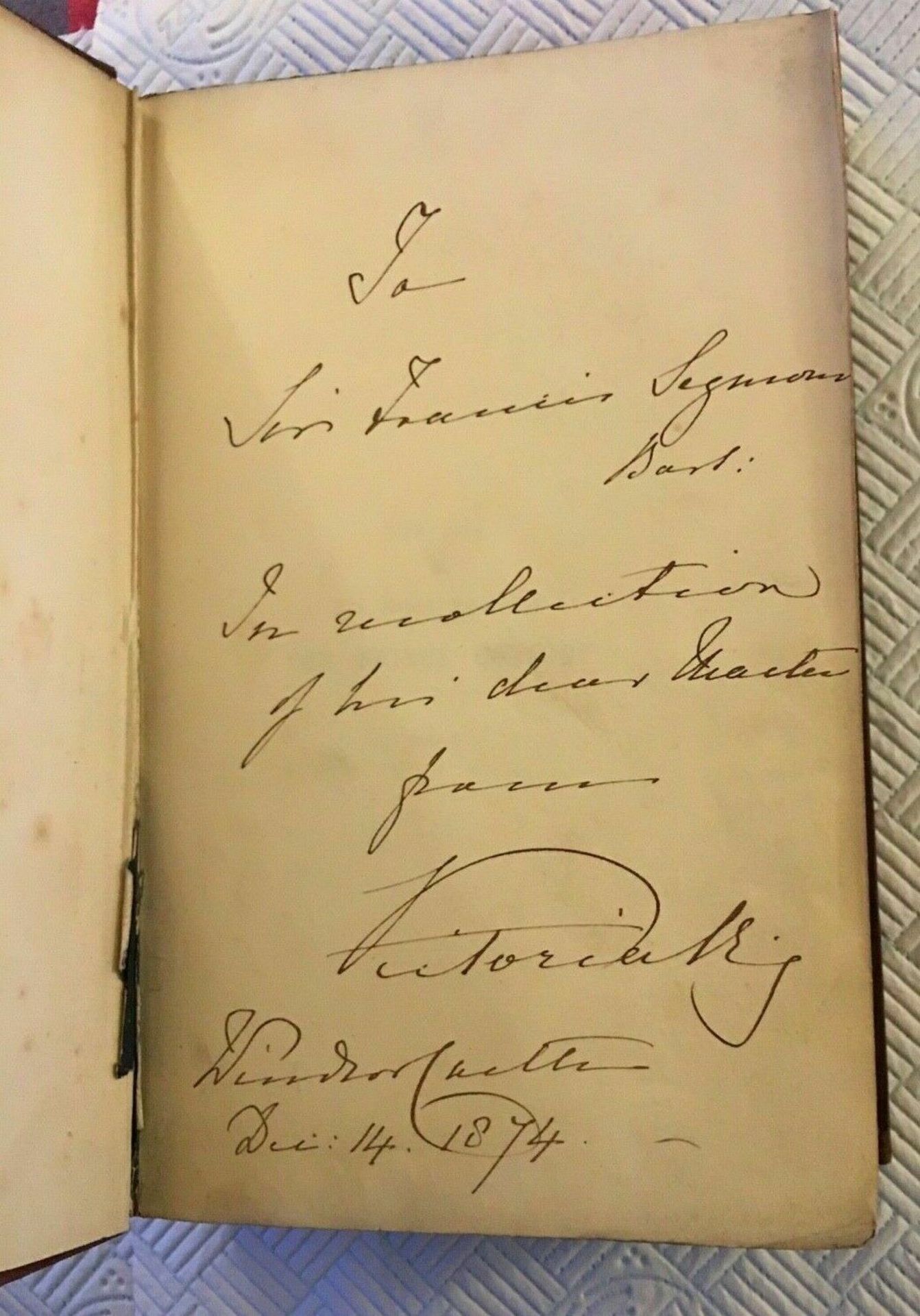 5 QUEEN VICTORIA HAND SIGNED PRINCE CONSORT VOL I - V BOOKS AUTOGRAPH - Image 11 of 20