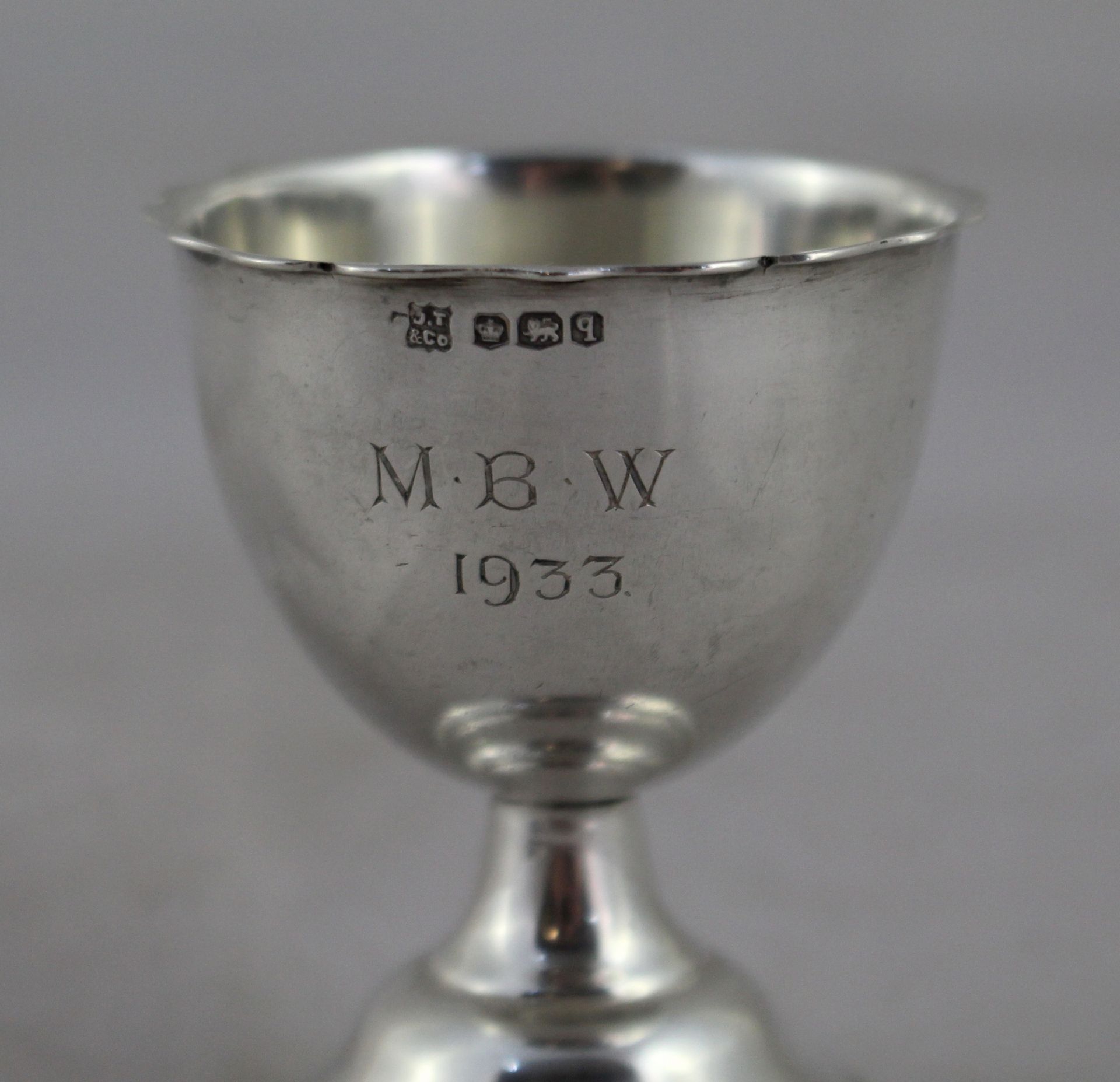 Miniature Silver Footed Cup Sheffield 1933 - Image 2 of 6