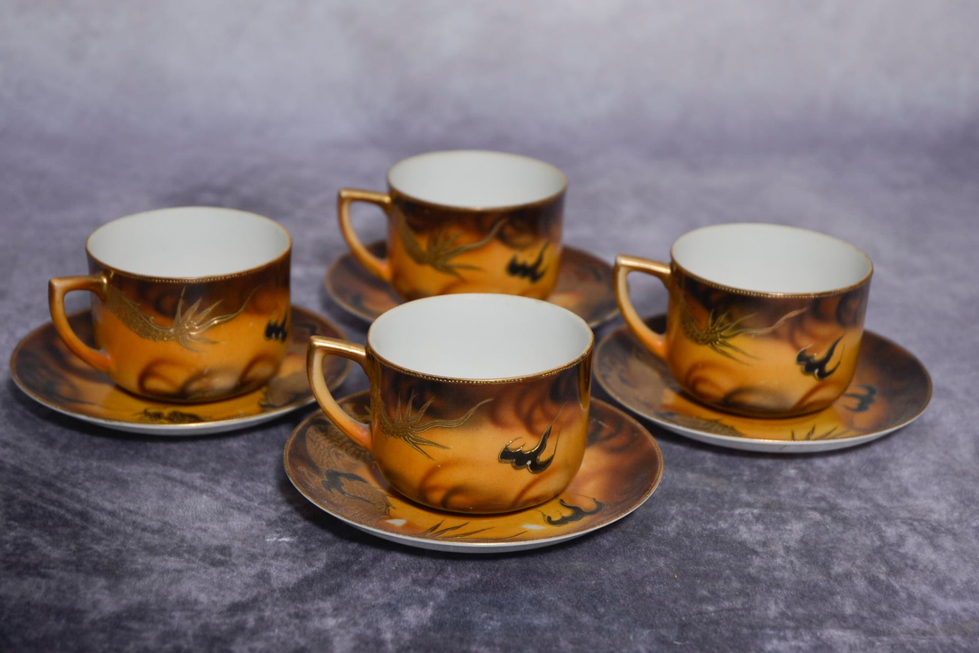 Set of four Japanese cups and saucers - Image 2 of 2