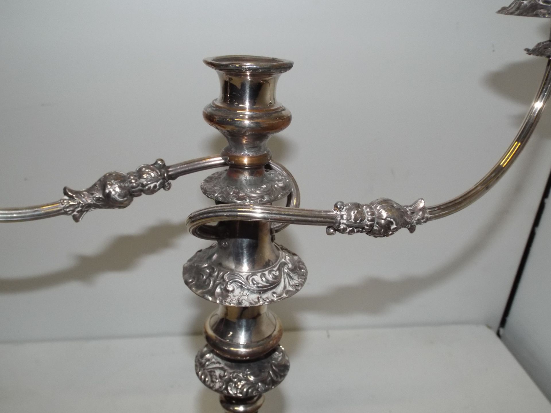 Pair of Antique Late Georgian Sheffield Plate Candelabras - Image 7 of 8