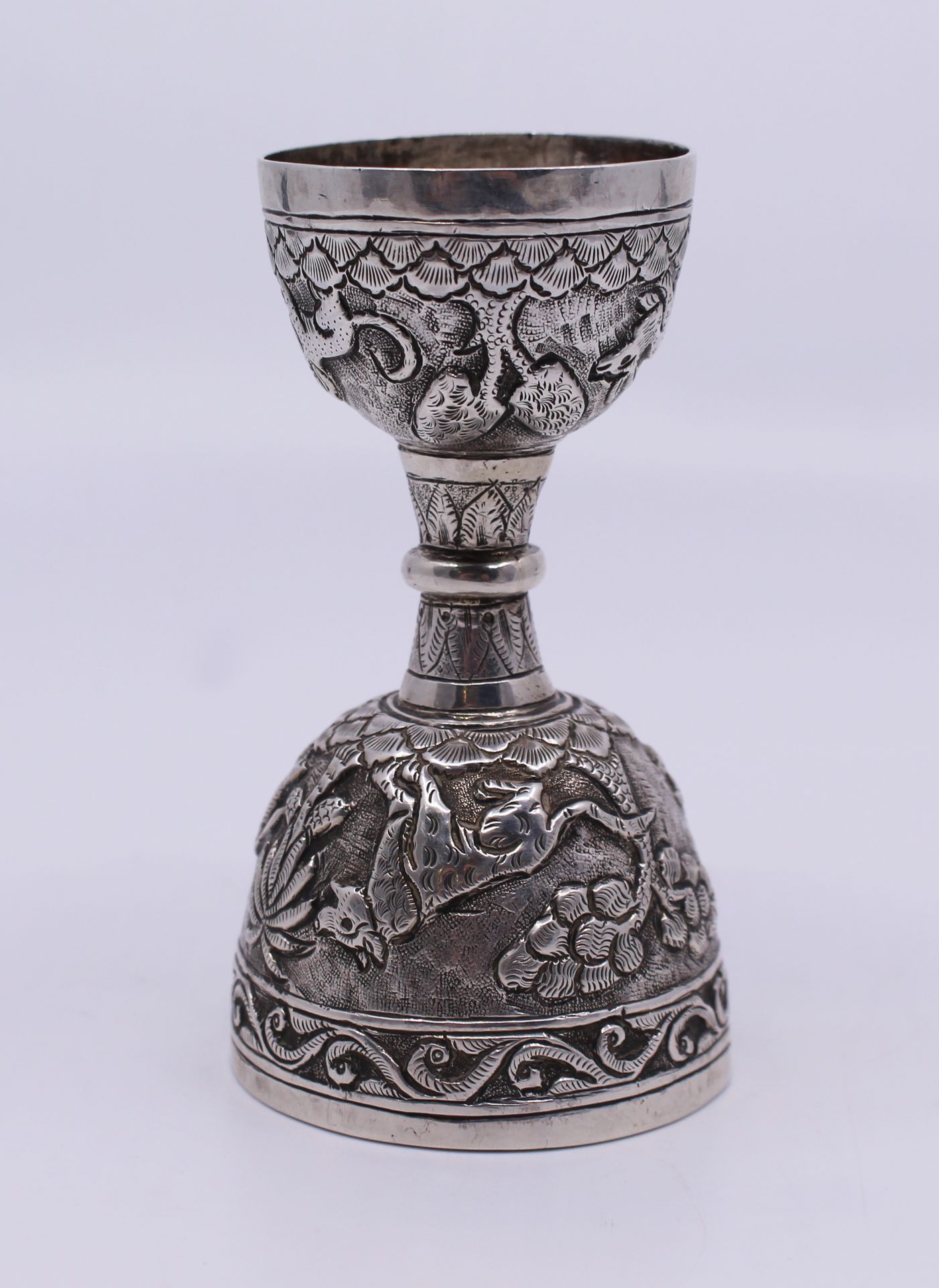 Late 19th c. Indian Silver Double Ended Measuring Cup - Image 6 of 6