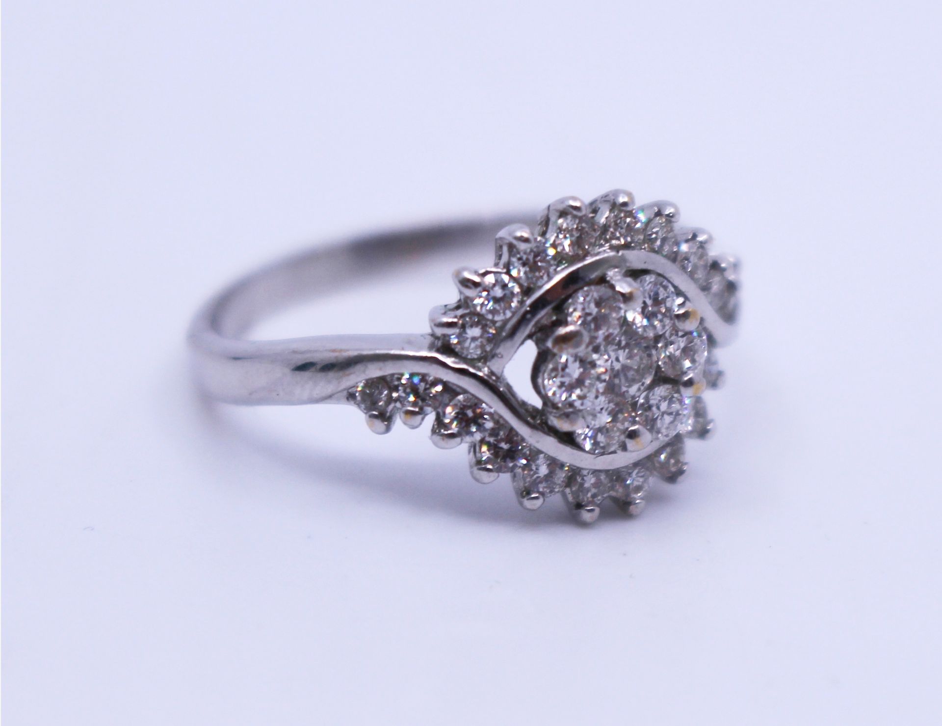 Diamond Fancy Cluster 18ct White Gold Ring - Image 2 of 4