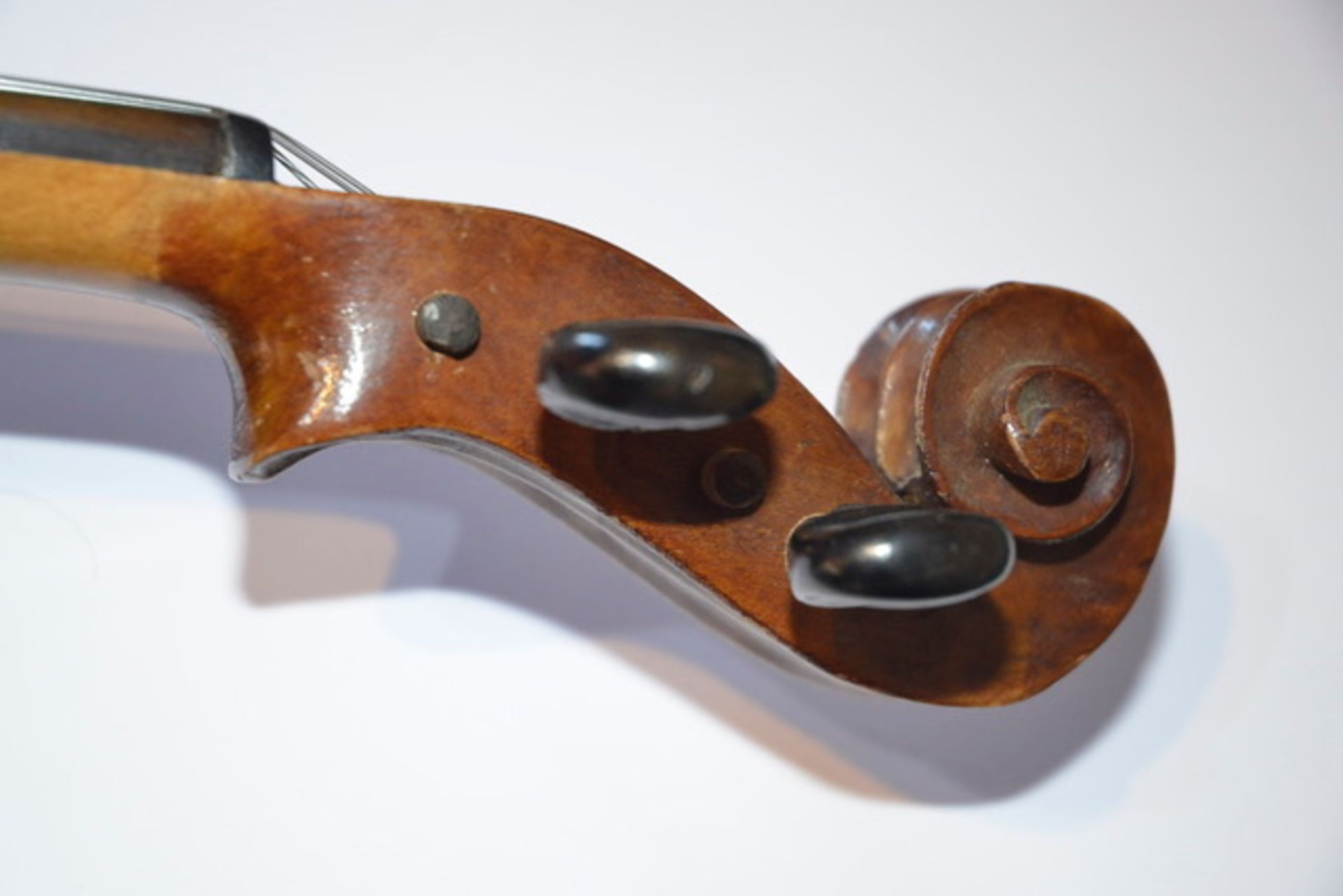 Old Violin One Piece Back Including Bow And Case. - Image 9 of 11