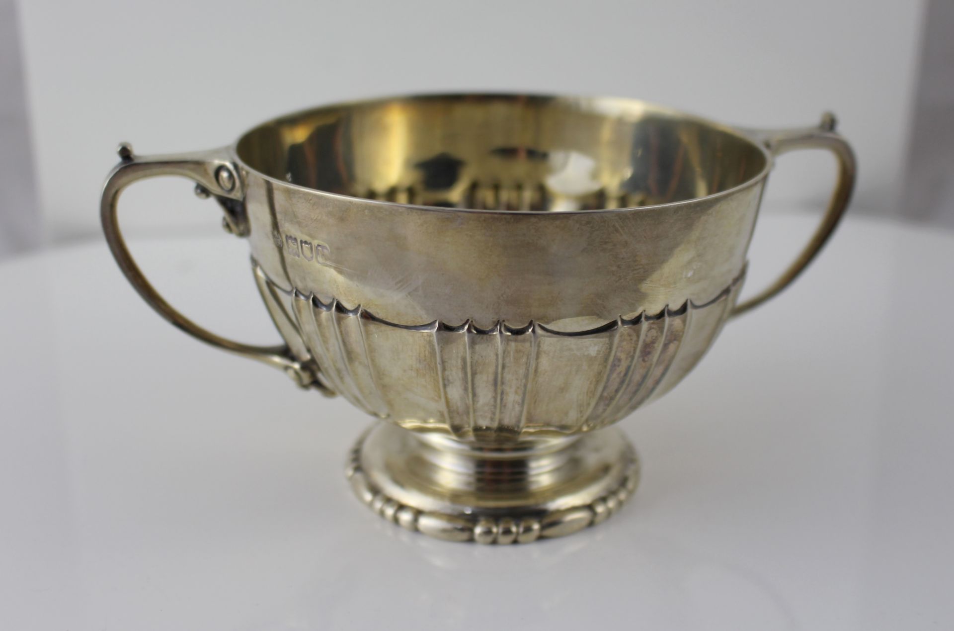 Edwardian Two Handled Hallmarked Silver Bowl London 1903 - Image 2 of 4