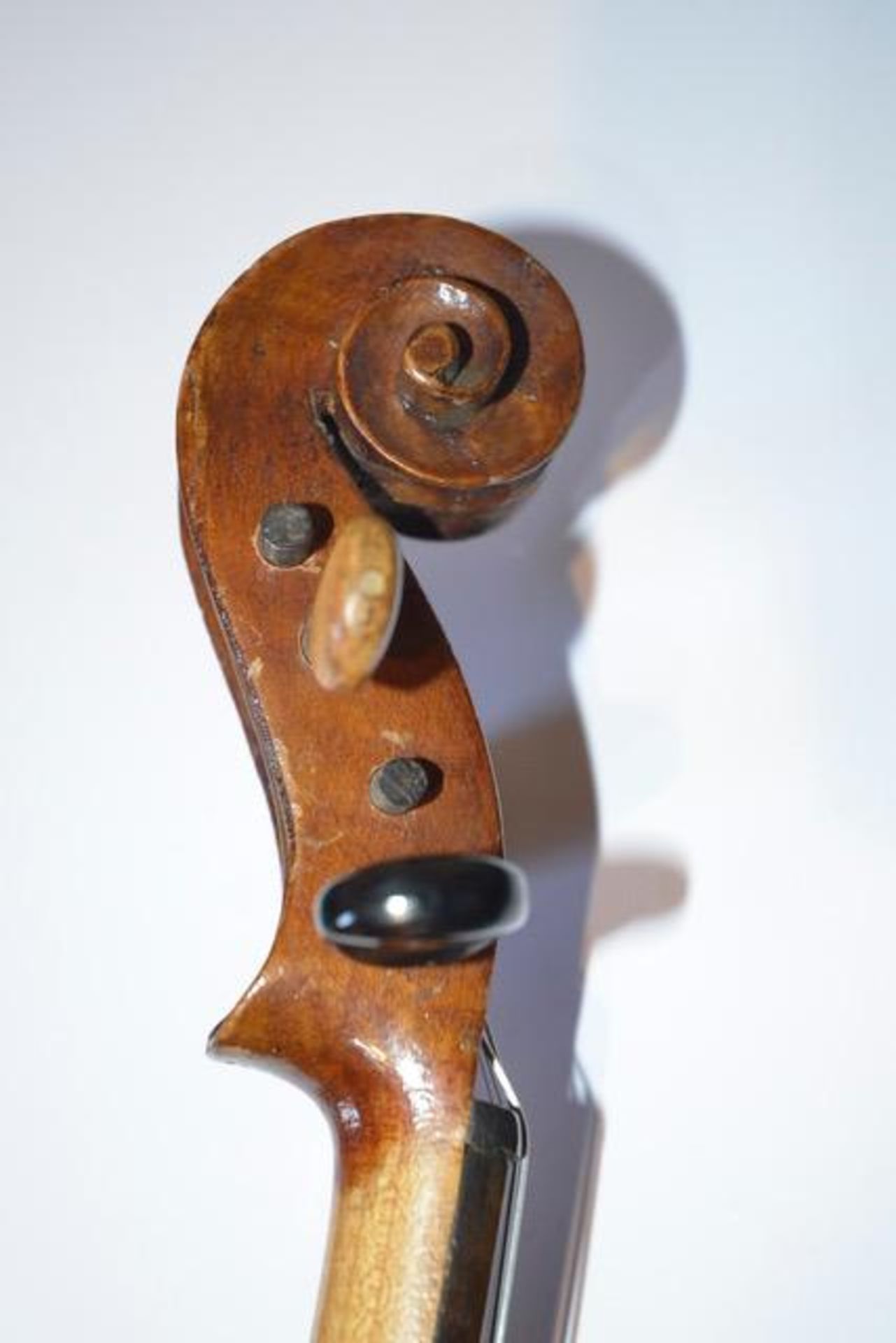 Old Violin One Piece Back Including Bow And Case. - Image 11 of 11