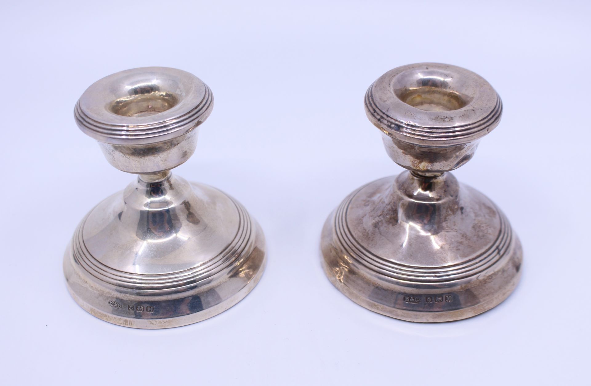 Pair of Small Vintage Silver Candlesticks - Image 2 of 4