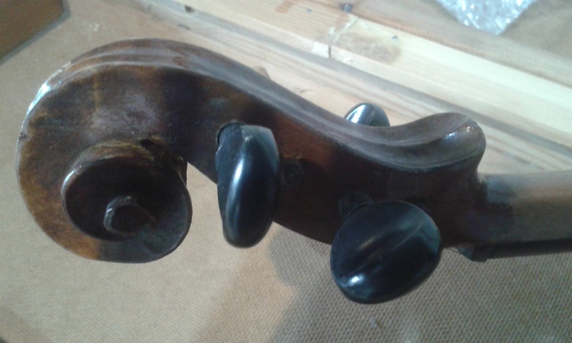 Old Violin One Piece Back Including Bow And Case. - Image 5 of 11