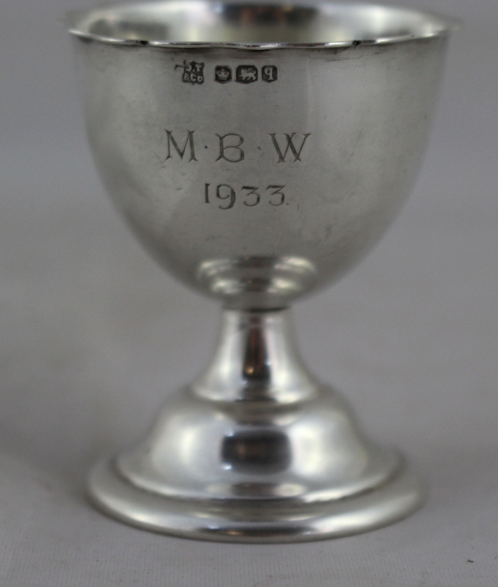 Miniature Silver Footed Cup Sheffield 1933 - Image 5 of 6