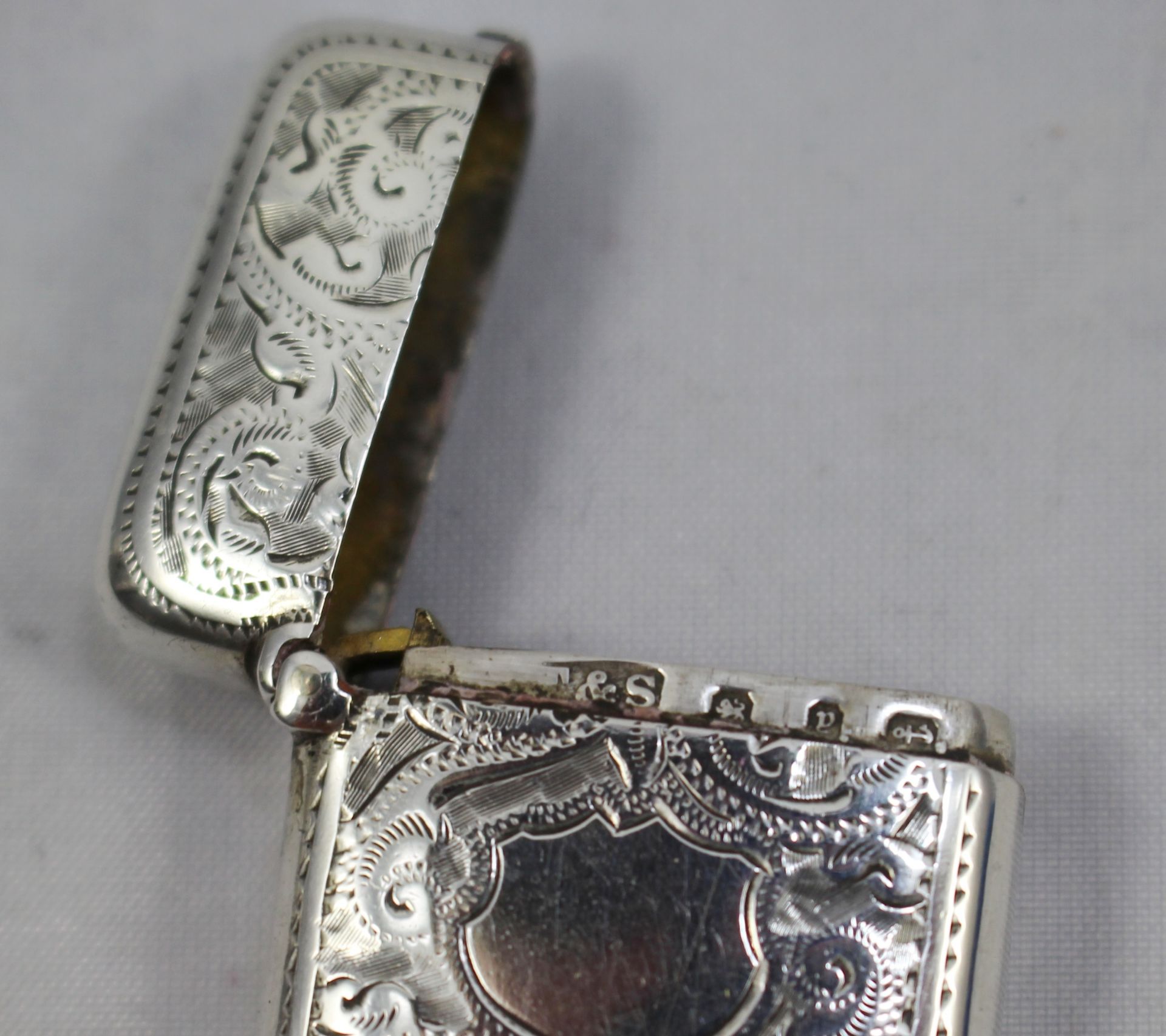 Late 19th c. Silver Vesta Case Birmingham 1898 - Image 3 of 4