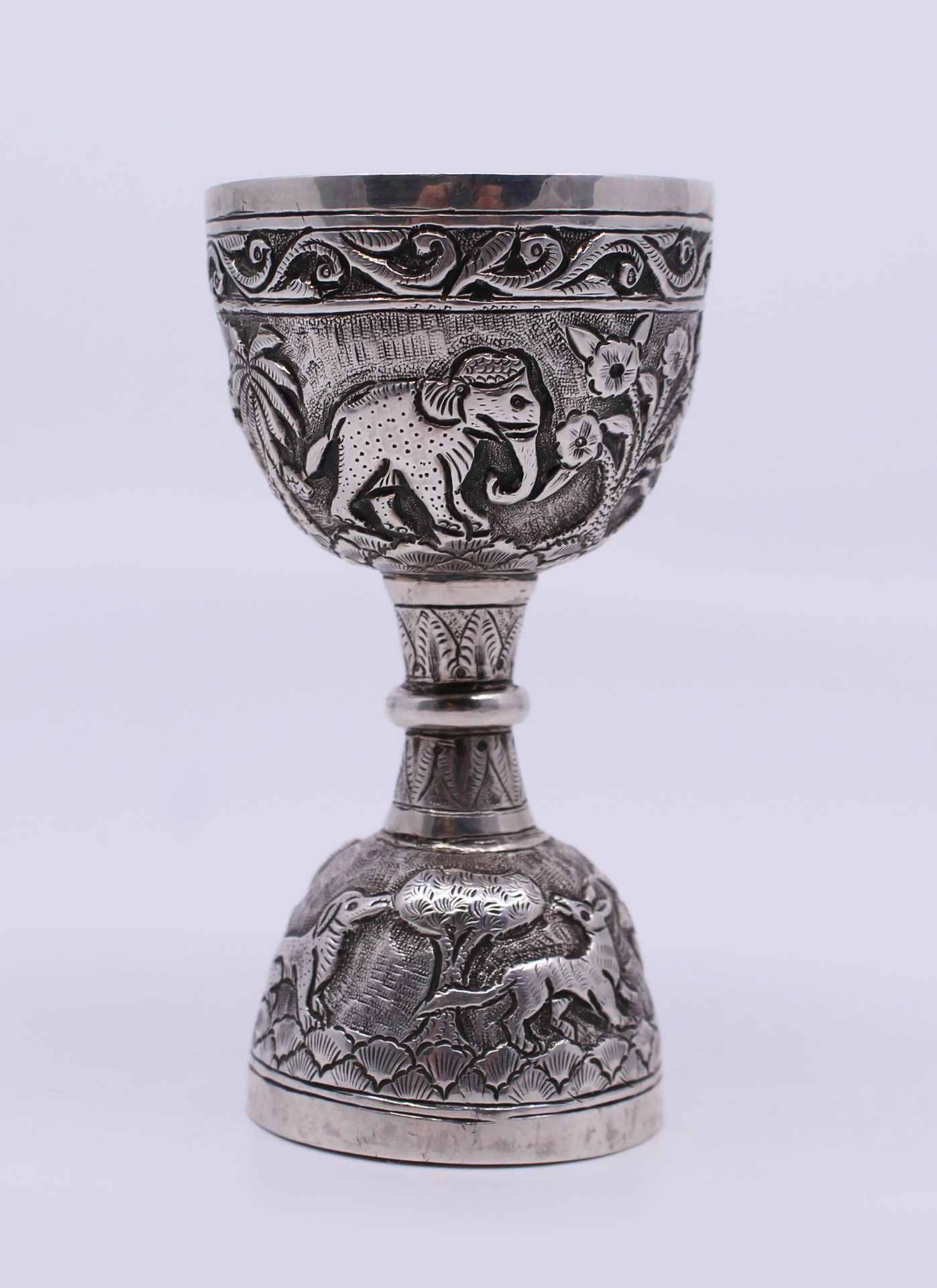 Late 19th c. Indian Silver Double Ended Measuring Cup