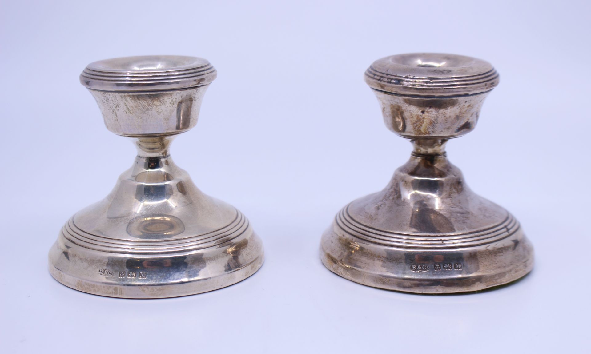 Pair of Small Vintage Silver Candlesticks