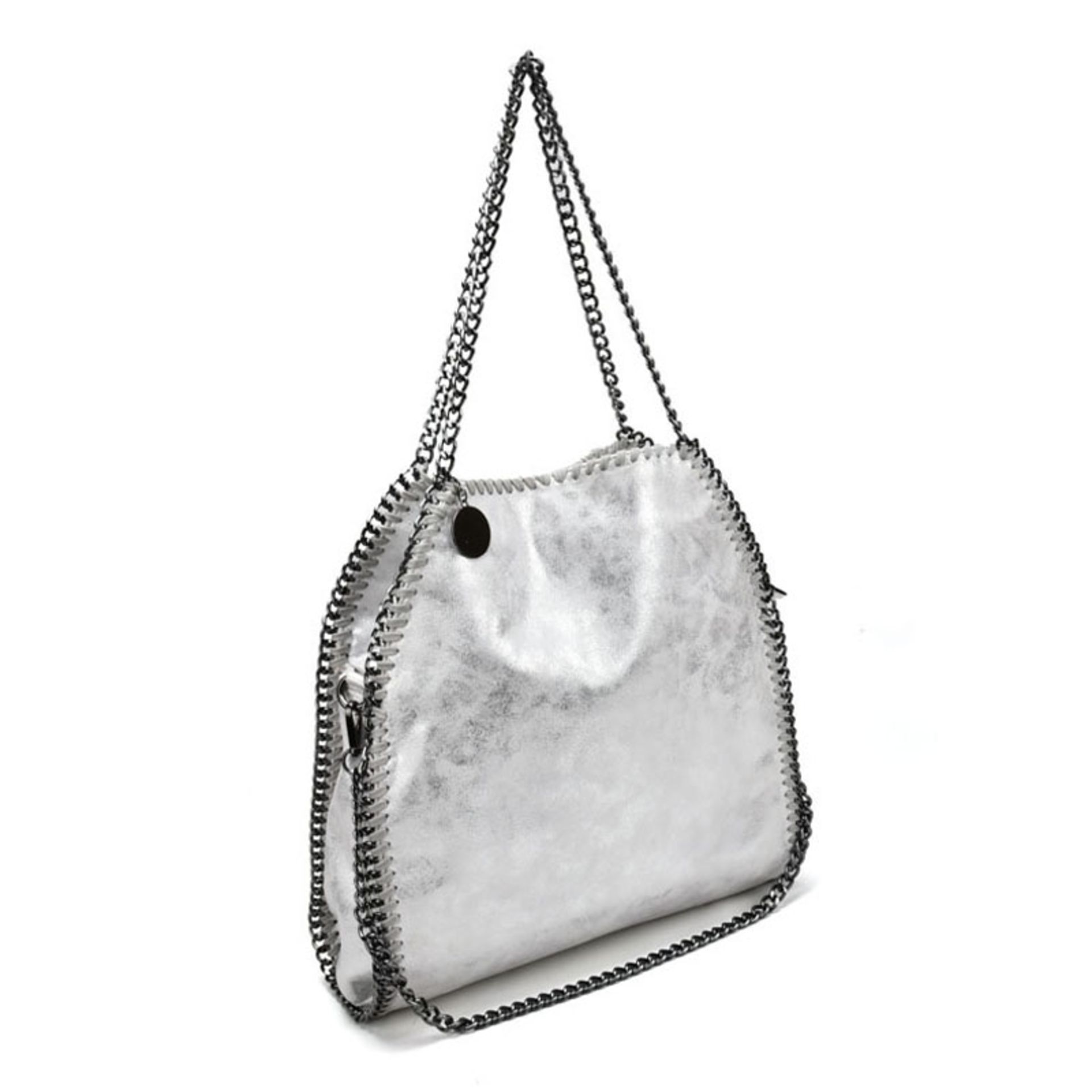 SILVER - Shoulder Bag With Chain Handel
