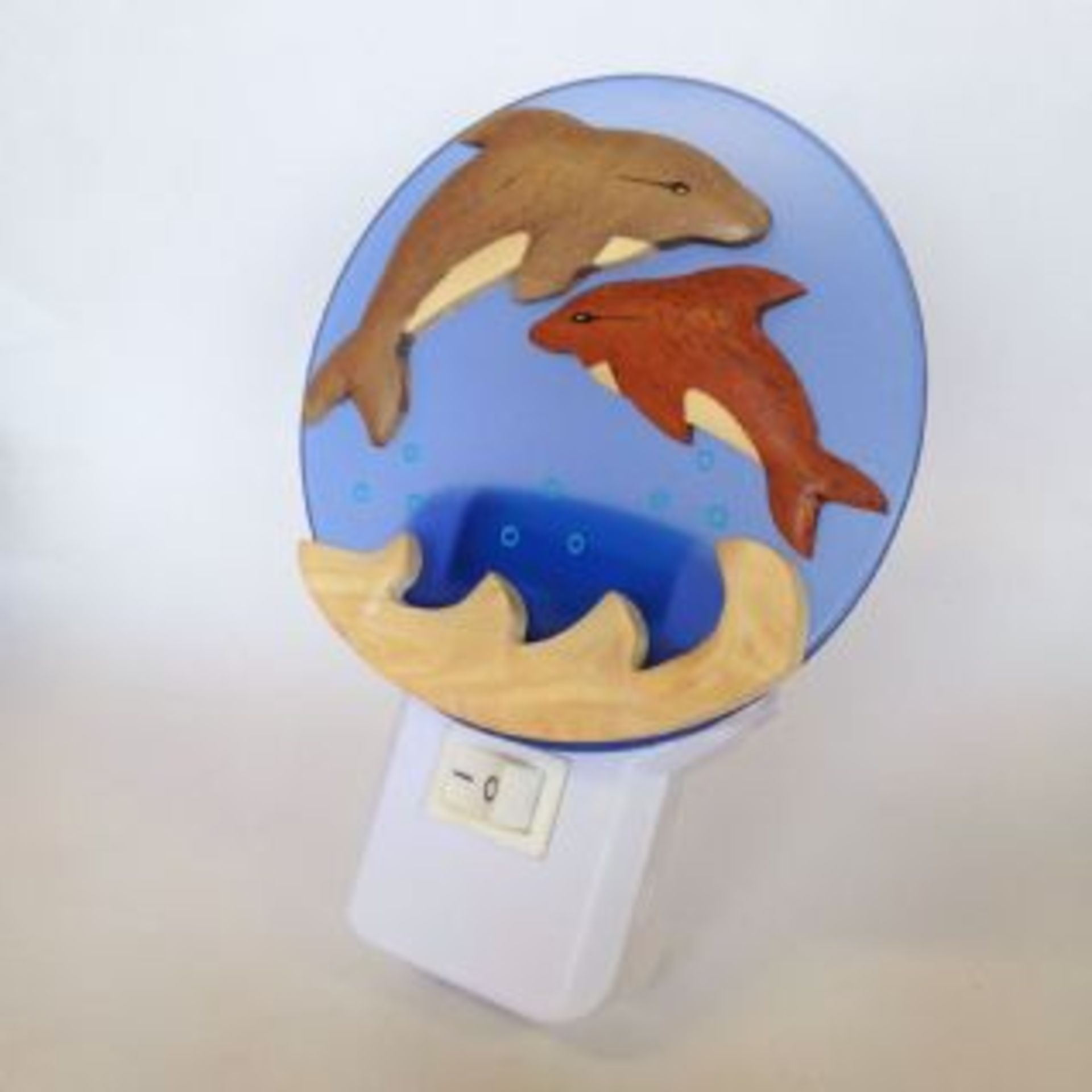 10 X Brand New Led Plug In Night Light 1w Led-Dolphin Mother and Baby Design